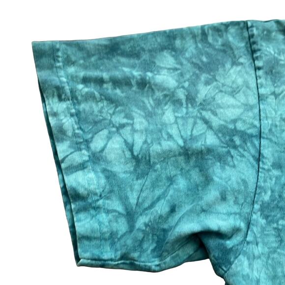 Vintage’00 Cactus Bay Teal Tie-Dye Southwestern USA Made Desert Lizard T Shirt M - Picture 6 of 8